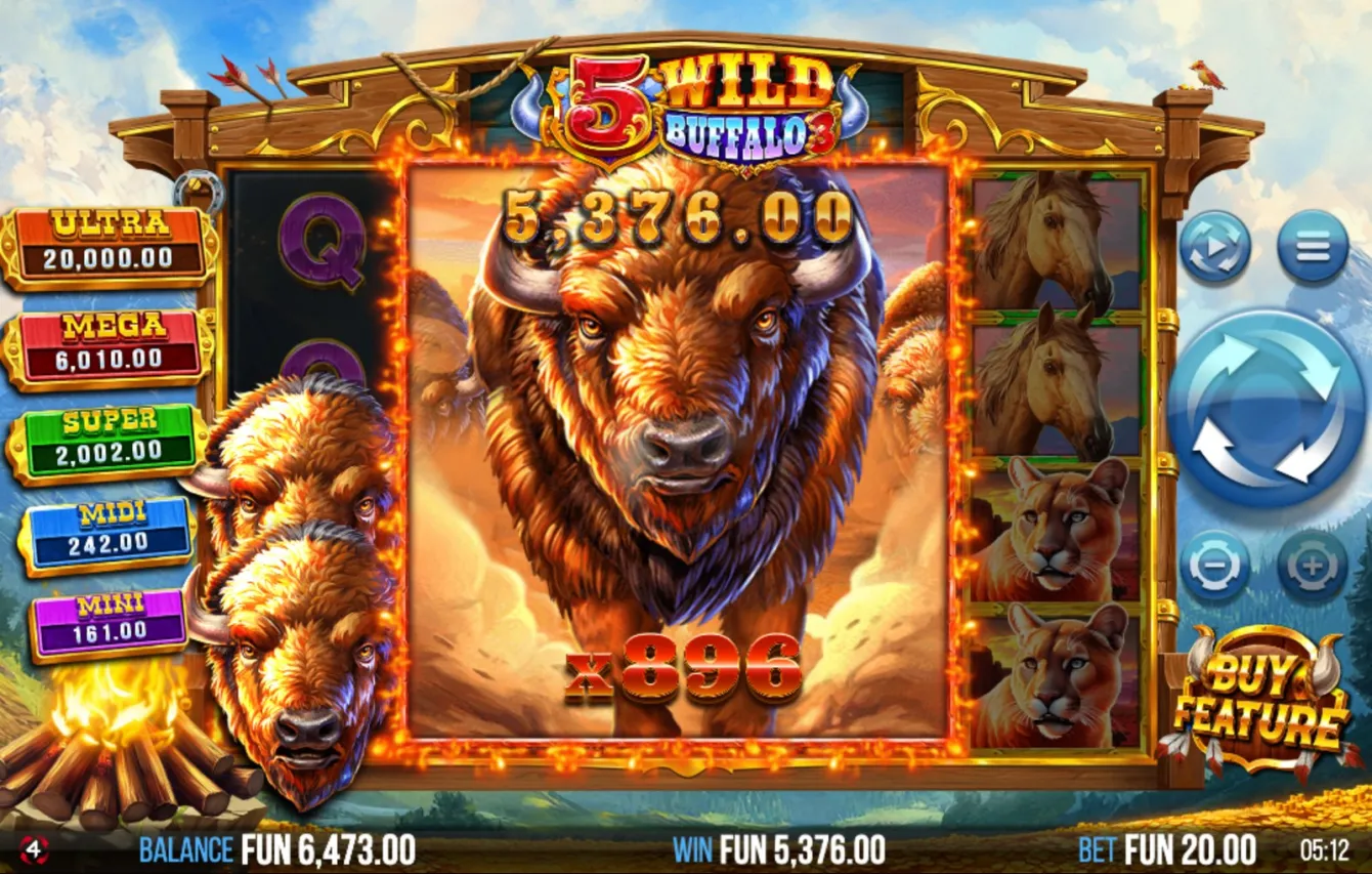 5 Wild Buffalo 3 Slot