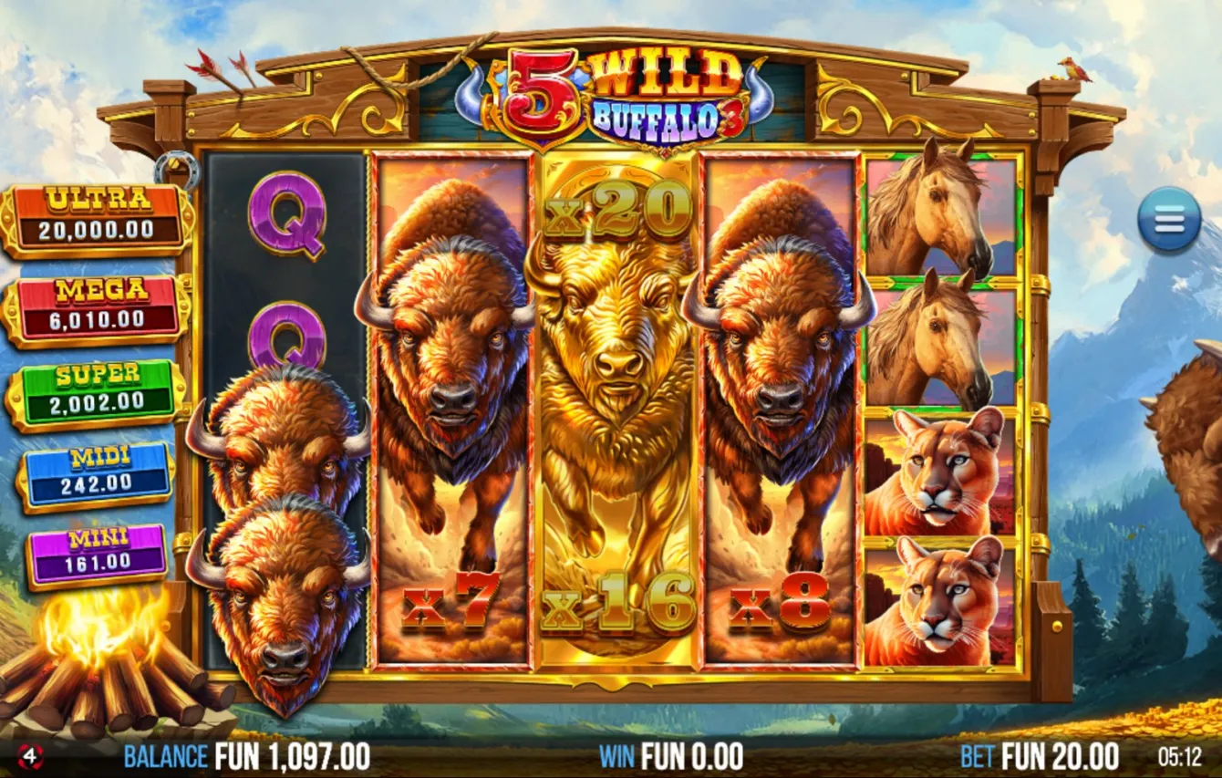 5 Wild Buffalo 3 Slot