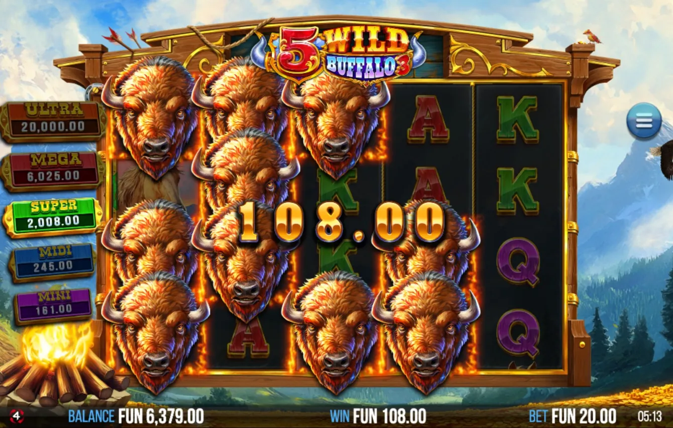 5 Wild Buffalo 3 Slot