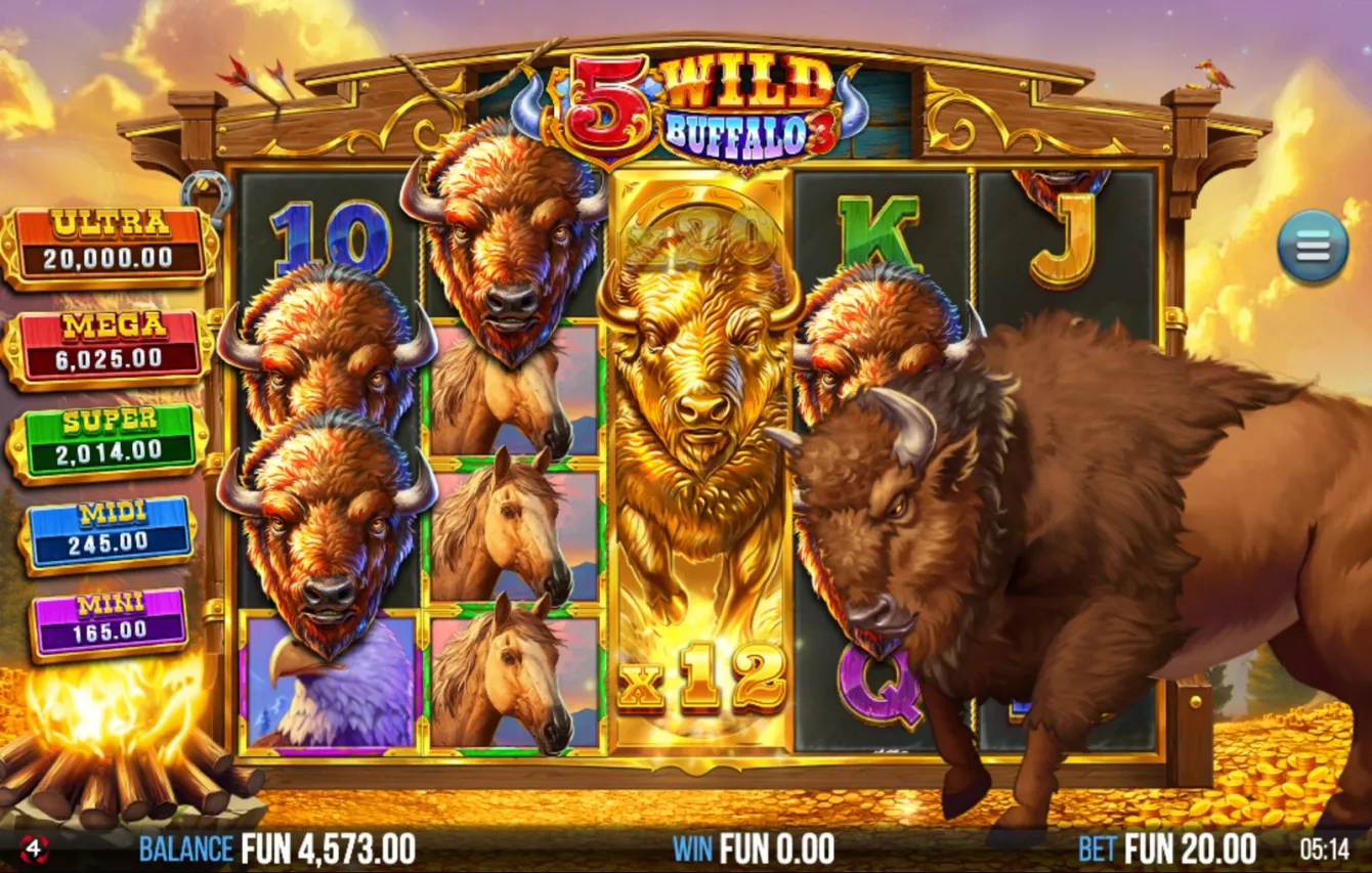 5 Wild Buffalo 3 Slot