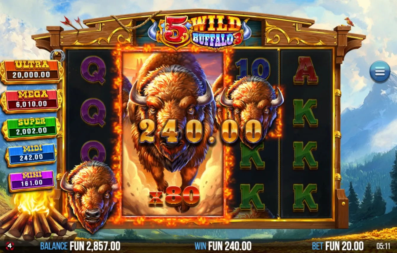 5 Wild Buffalo 3 Slot