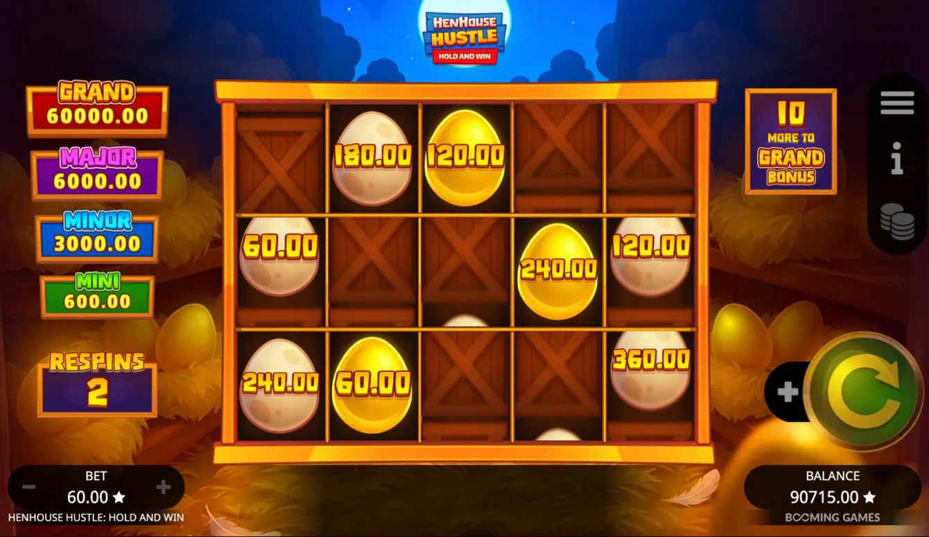 Henhouse Hustle: Hold and Win Slot