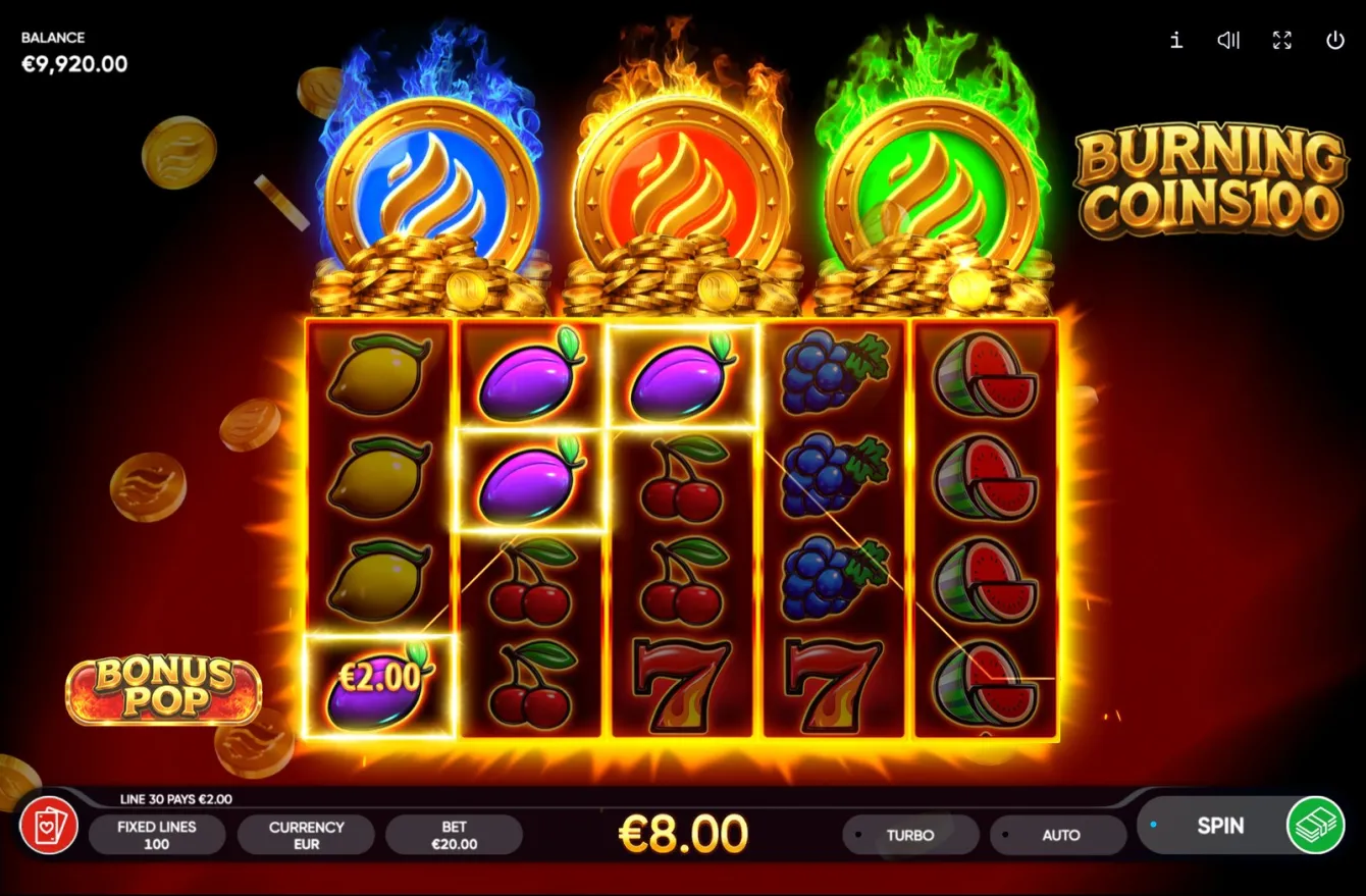 Burning Coins 100 Slot