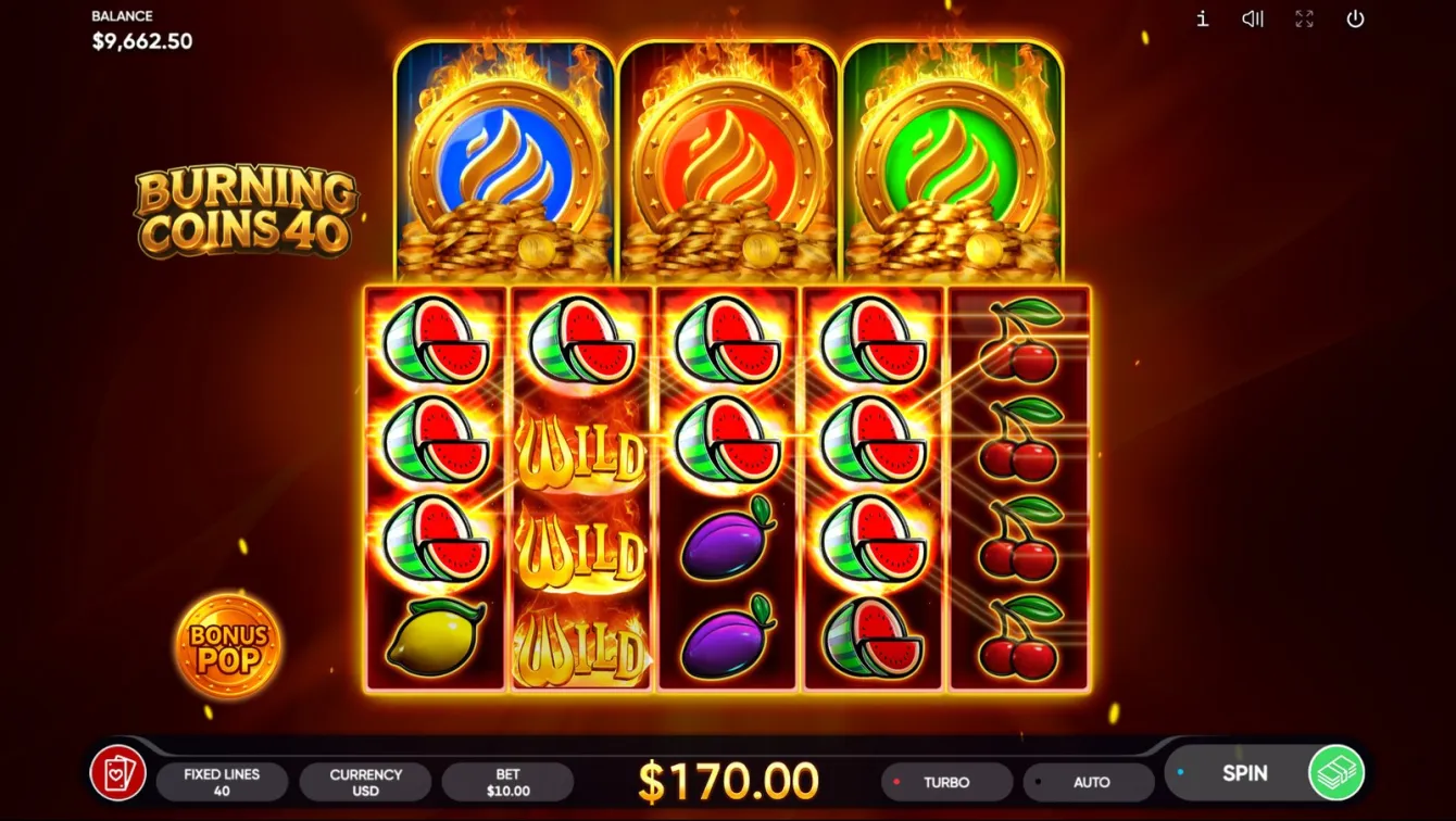 Burning Coins 40 Slot