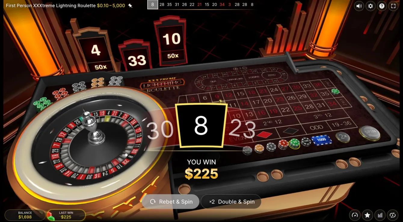 First Person XXXtreme Lightning Roulette Slot