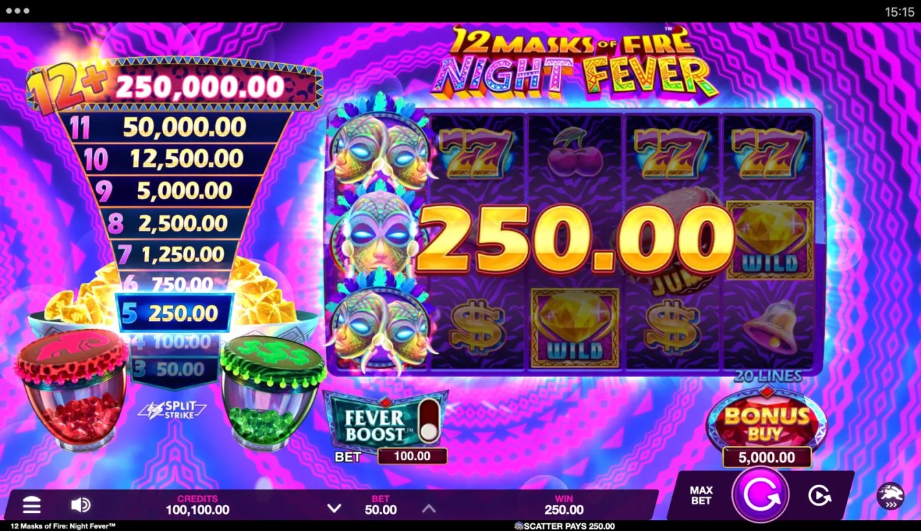 12 Masks of Fire: Night Fever Slot