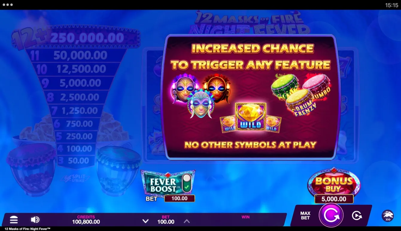 12 Masks of Fire: Night Fever Slot