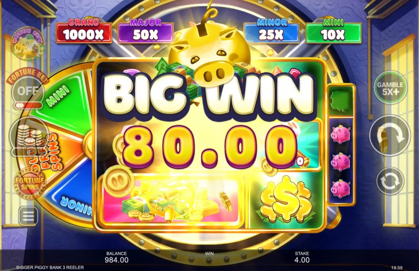 Bigger Piggy Bank 3 Reeler Slot