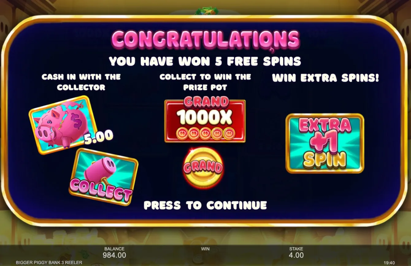 Bigger Piggy Bank 3 Reeler Slot