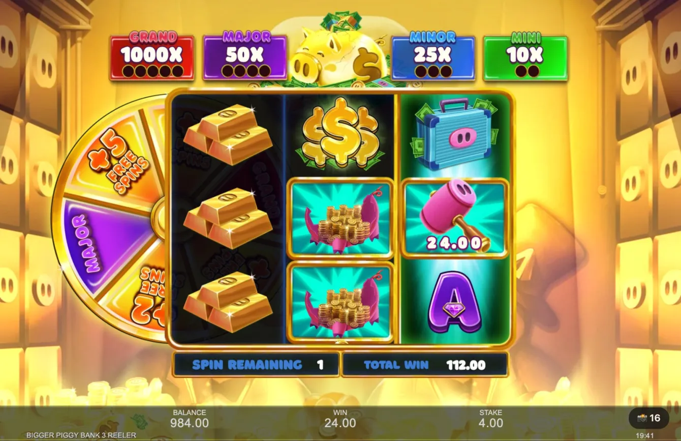 Bigger Piggy Bank 3 Reeler Slot