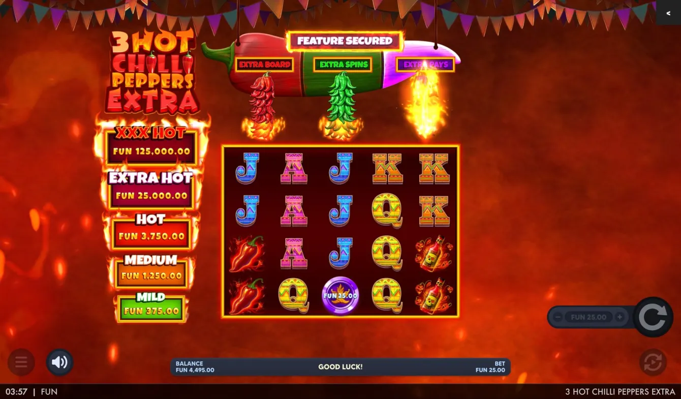 3 Hot Chilli Peppers Extra Slot