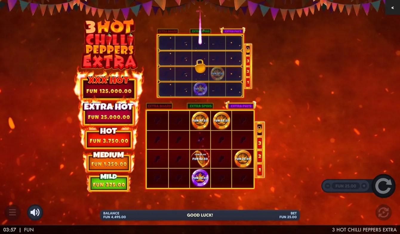 3 Hot Chilli Peppers Extra Slot