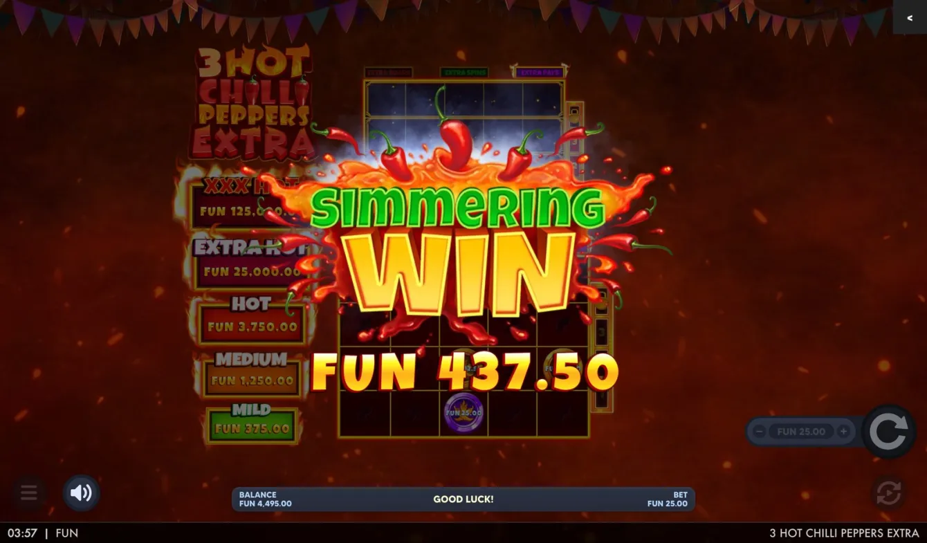 3 Hot Chilli Peppers Extra Slot