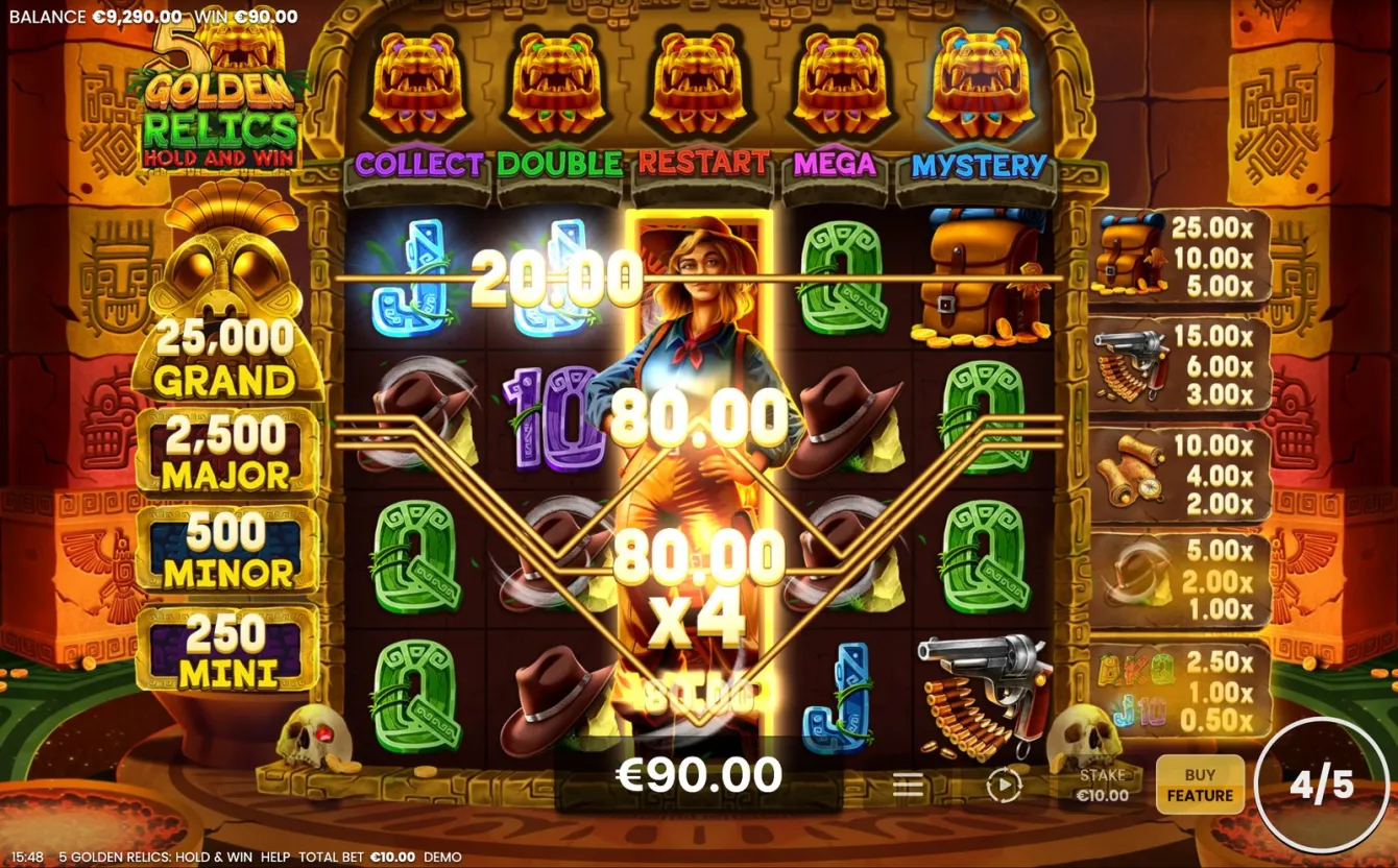 5 Golden Relics: Hold &amp; Win Slot