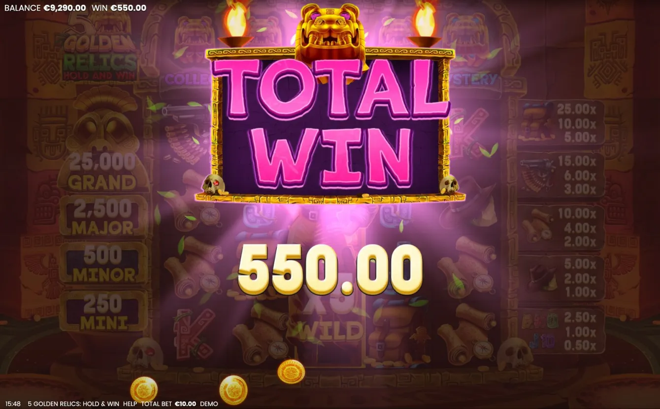 5 Golden Relics: Hold &amp; Win Slot