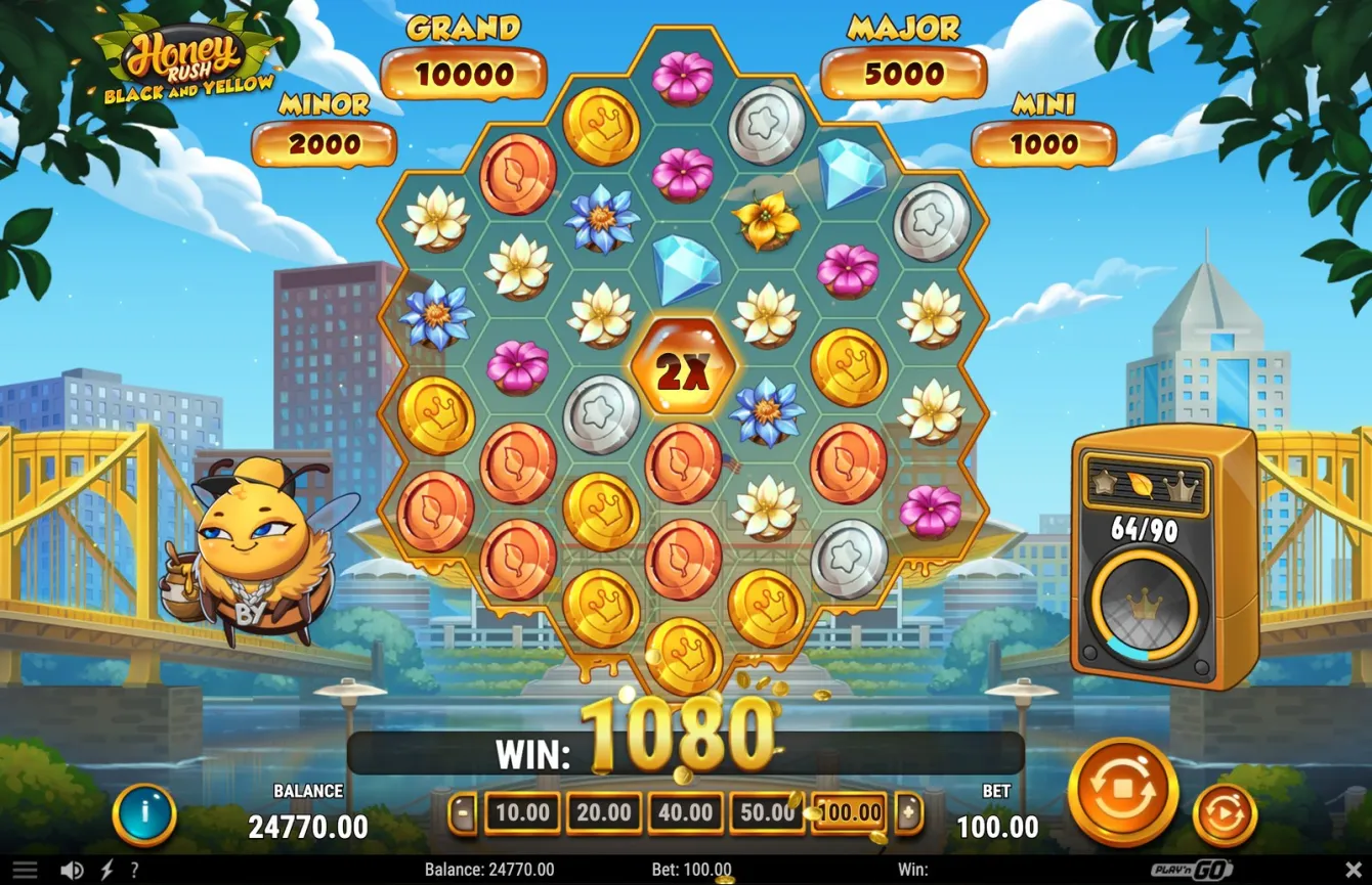 Honey Rush Black and Yellow Slot
