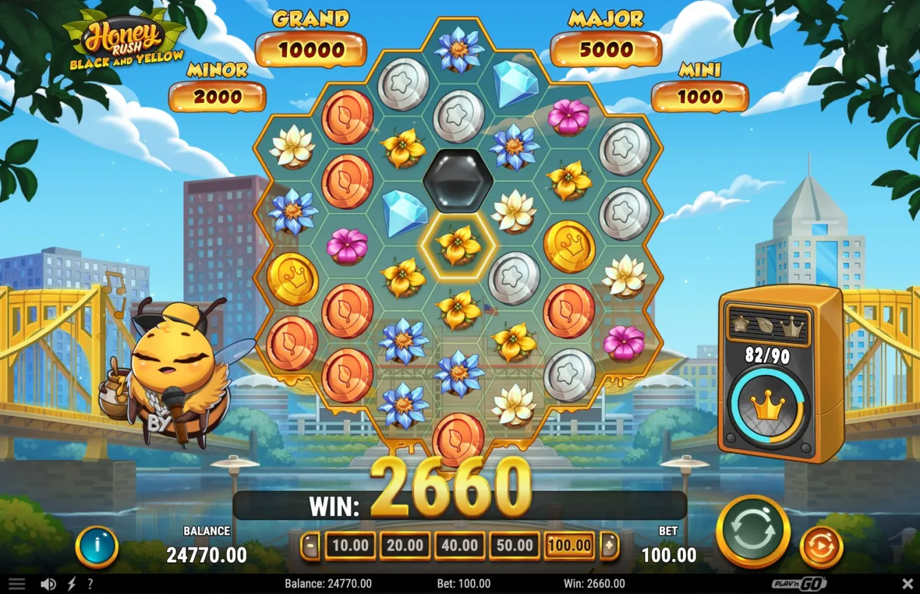 Honey Rush Black and Yellow Slot