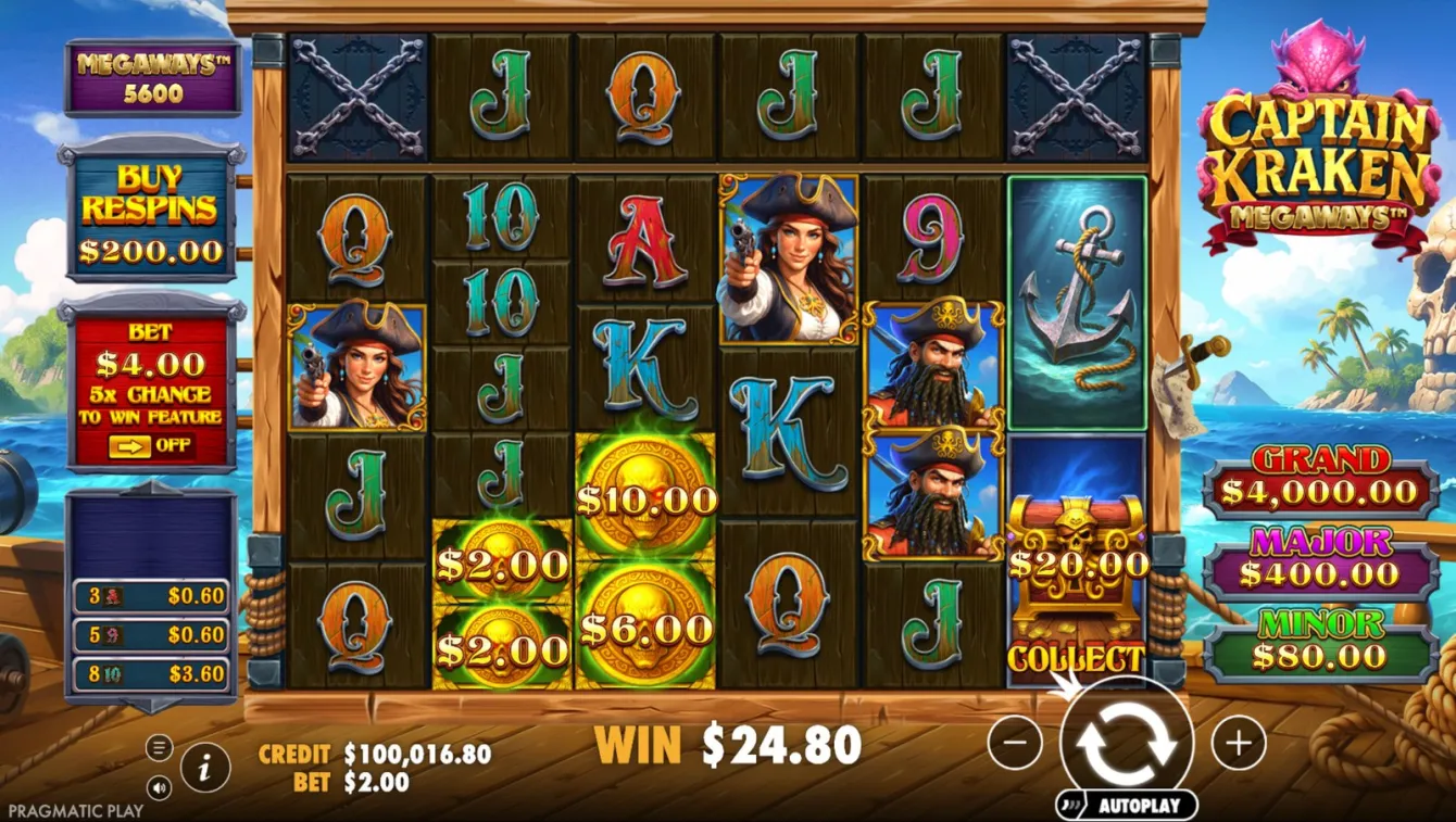 Captain Kraken Megaways Slot