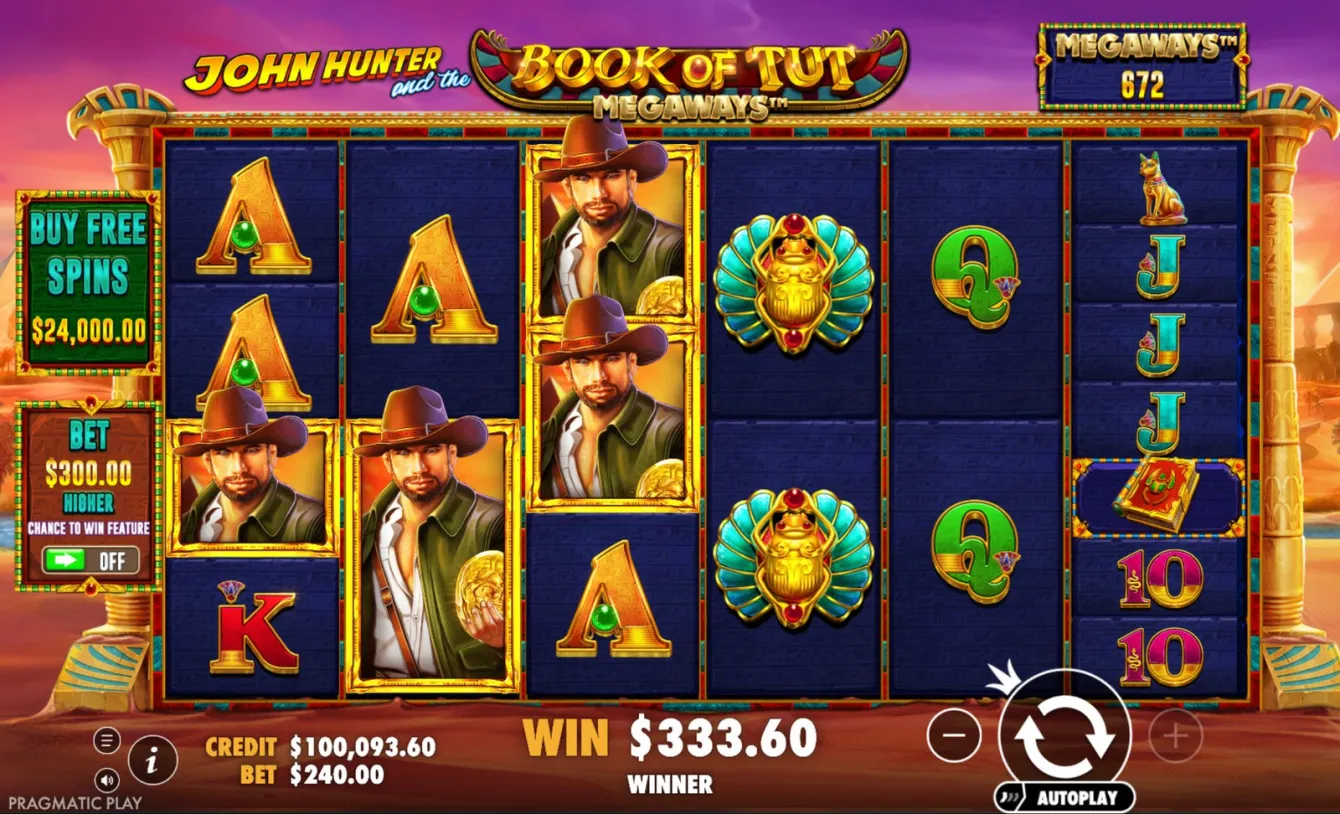 John Hunter and the Book of Tut Megaways Slot