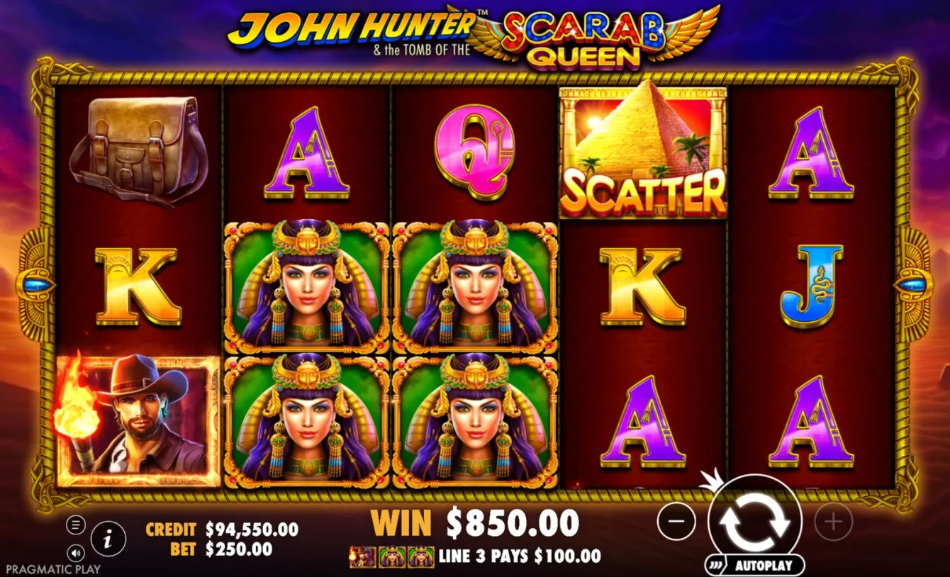 John Hunter and the Tomb of the Scarab Queen Slot