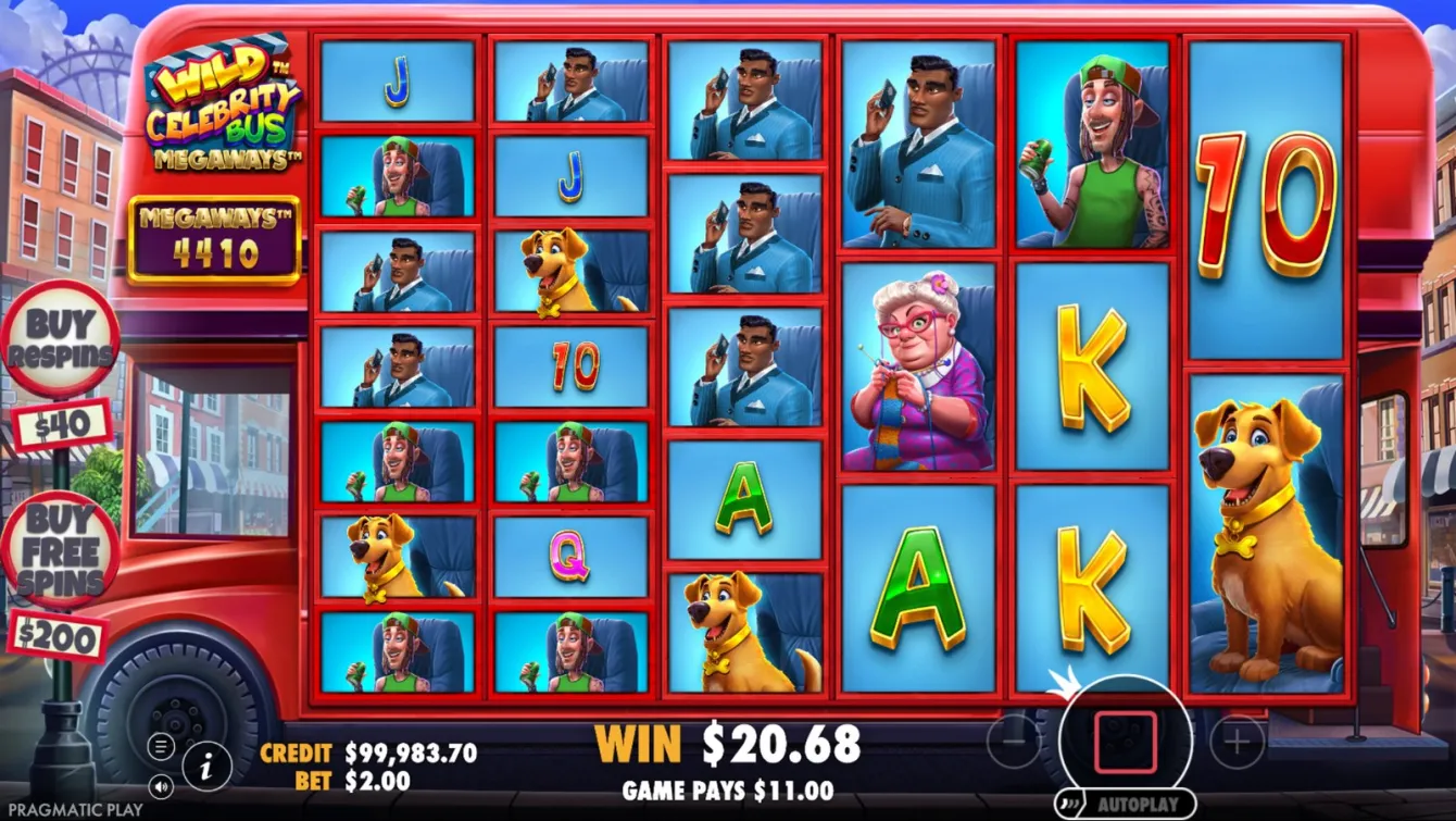 Wild Celebrity Bus Megaways Slot