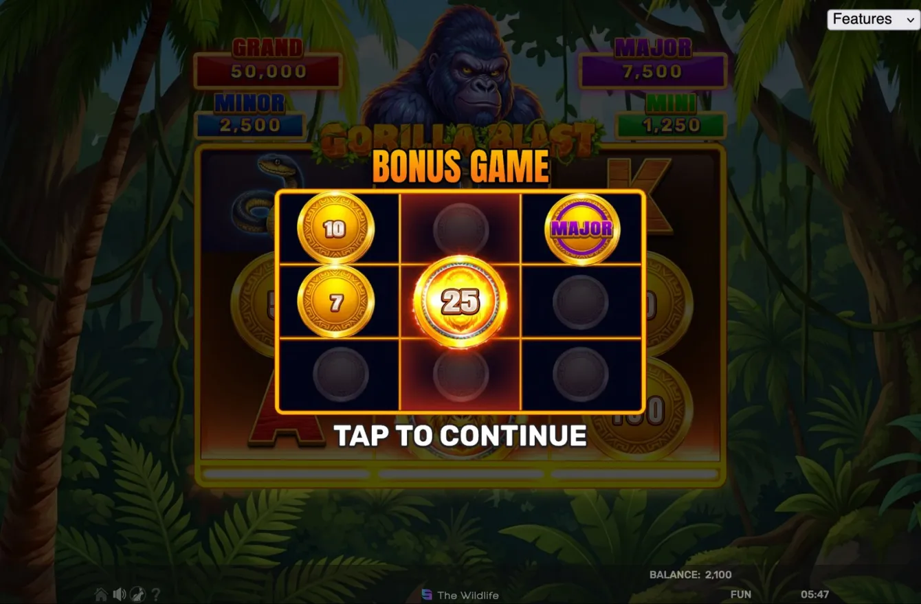 Gorilla Blast - Hold &amp; Hit 3x3 Slot