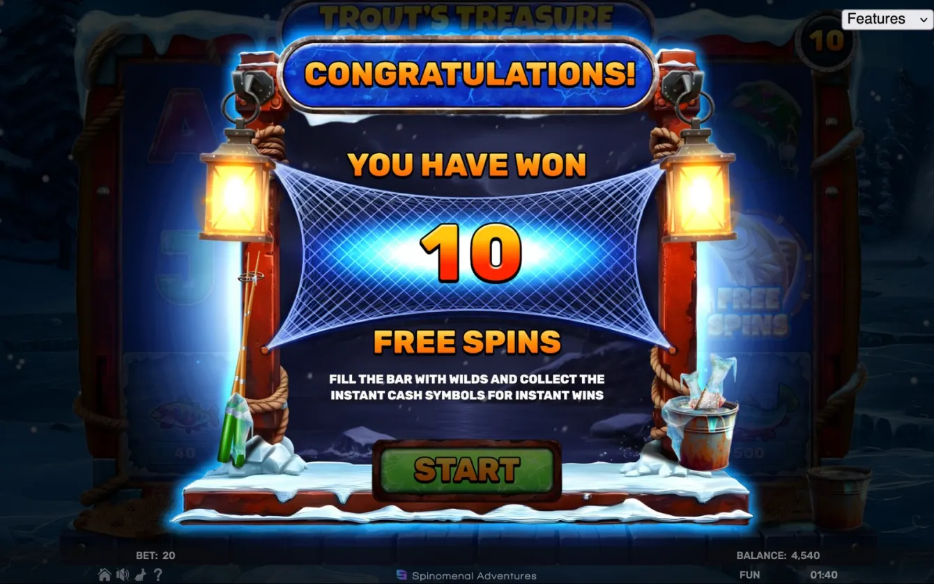 Trout's Treasure Subzero Spins Slot