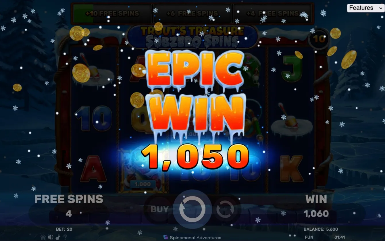 Trout's Treasure Subzero Spins Slot